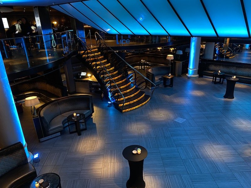 Staircase leading to the main restaurant at Quaglino's