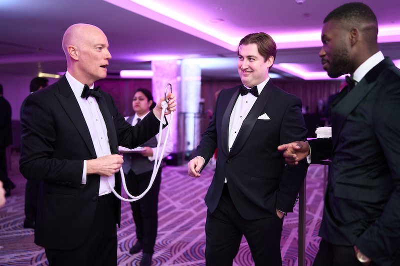 Close-up Magic at The Banking Tech Awards 2024 3 Magician Darren Delaney performing a rope trick at the Banking Tech Awards 2024