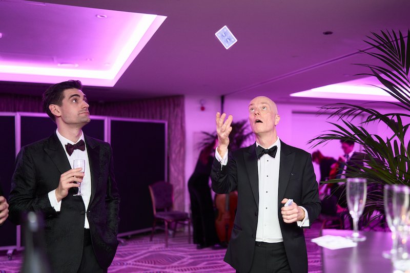 Close-up Magic at The Banking Tech Awards 2024 11 Magician Darren Delaney performing a card trick at the Banking Tech Awards 2024