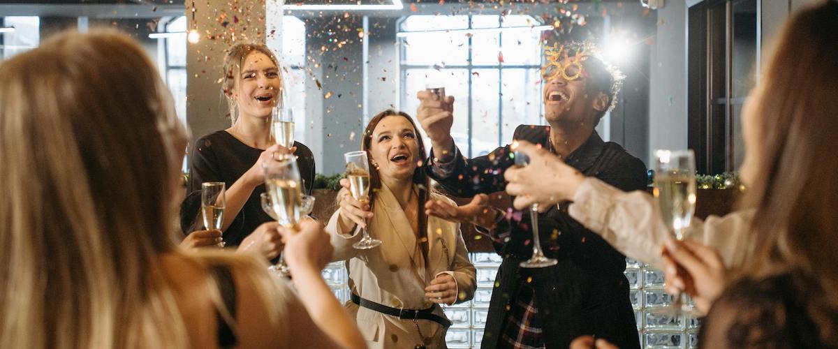 People enjoying themselves at a corporate event