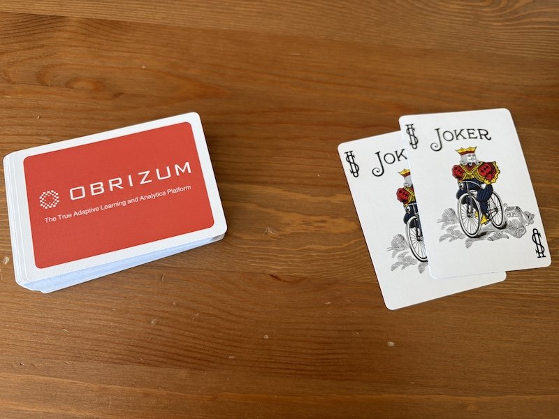 Obrizum branded playing cards