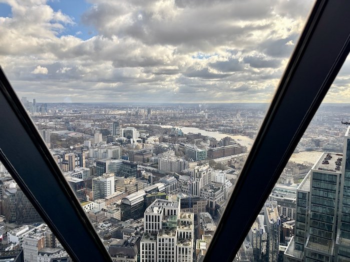 The view from Searcys at The Gherkin