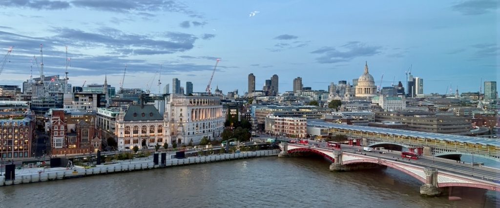 View of the London Skyline from Sea Containers London