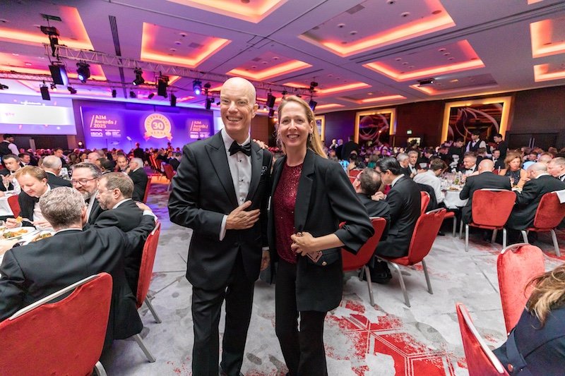 Corporate Event Magic at the AIM Awards 2025 3 Magician Darren Delaney and Silhouette Artists Alison Russell at the AIM Awards 2025